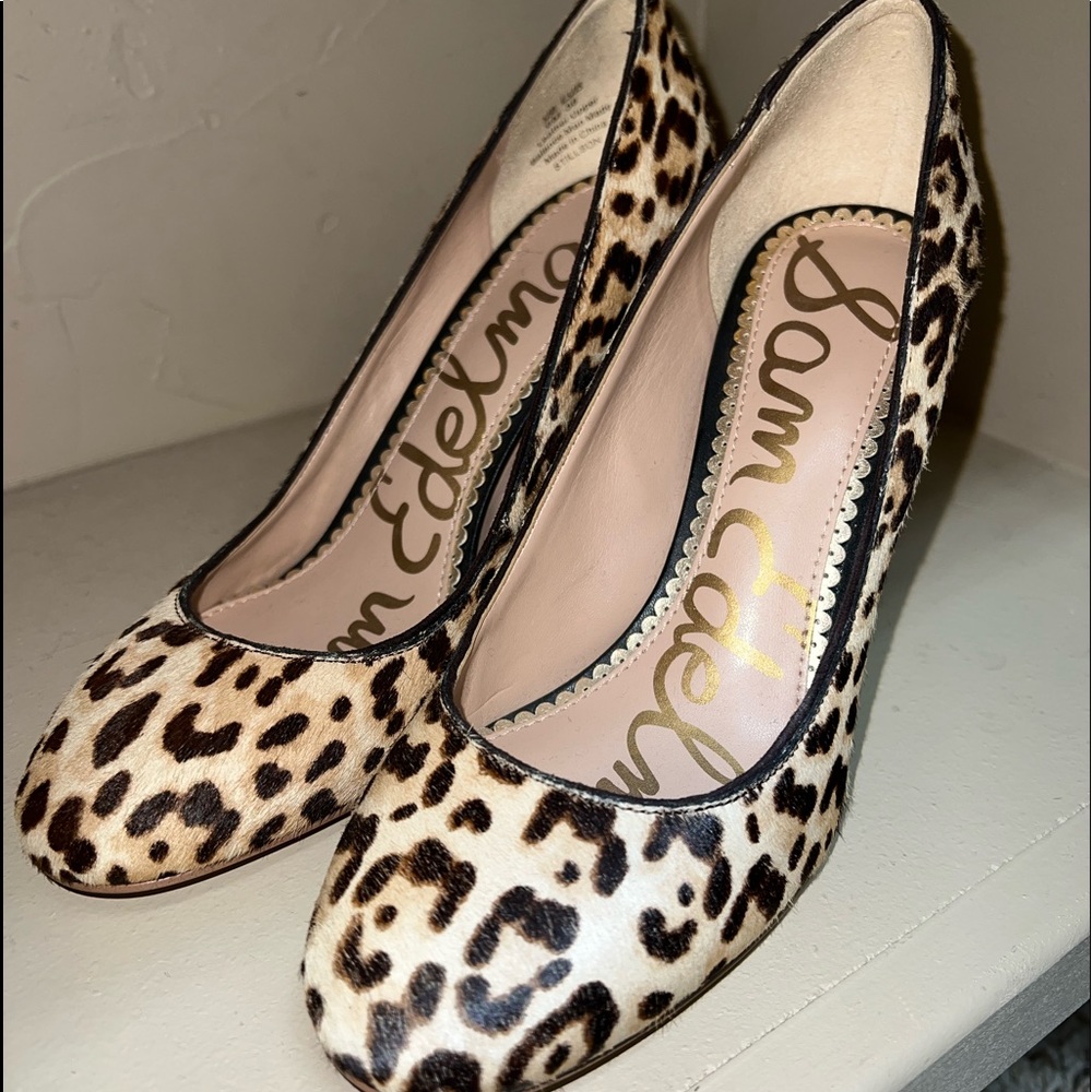 NEW Sam Edelman Leopard Print Heels